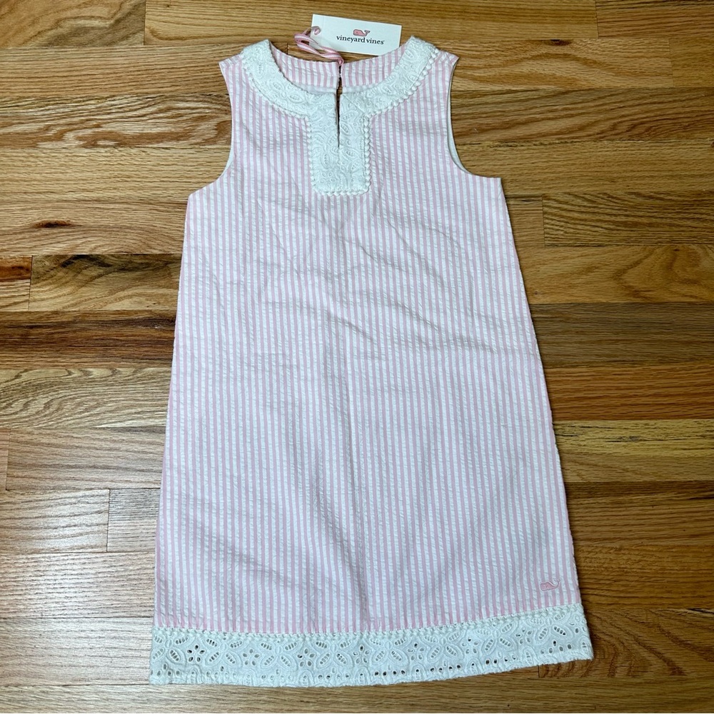 NWT VINEYARD VINES size 5 Pink Seersucker Dress
